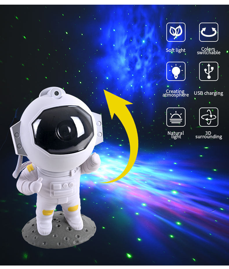 Projecteur d'étoiles galaxie ciel étoilé veilleuse astronaute lampe décoration de la maison chambre luminaires décoratifs cadeau